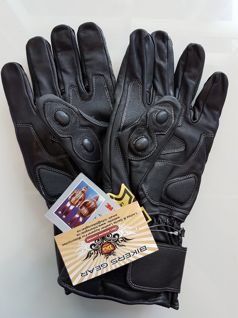 Racer Gauntlet Leather Kevlar Knuckle 